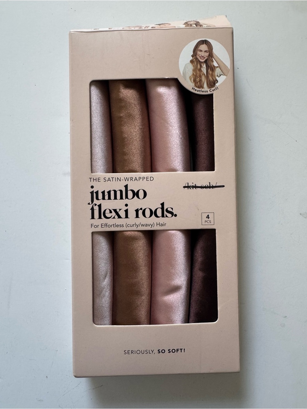 Satin-Wrapped Jumbo Flexi Rods - Pink, Gold, Brown